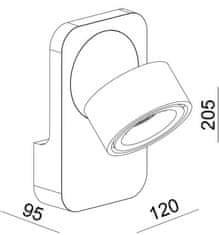 Light Impressions Light Impressions Deko-light nástenné prisadené svietidlo Uni II 220-240V AC / 50-60Hz 12,00 W 3000 K 670 lm 120 mm biela 341215