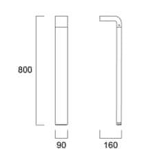 Sylvania Sylvania START eco Bollard L-Shape L IP65 620L 830 BLK 5410288479521