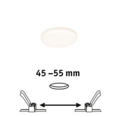 Paulmann Paulmann LED vstavané svietidlo Veluna VariFit IP44 kruhové 75 4,5W 3.000K satén 923.87 92387