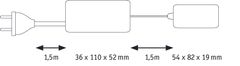 Paulmann Paulmann Nábytkové svietidlo Clever Connect trafo max. 36W 12V DC vrátane 8-násobného rozbočovača biela 999.48 99948