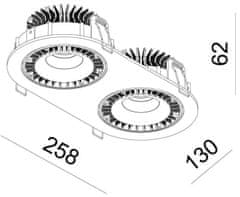 Light Impressions Deko-Light stropné vstavané svietidlo Shop II 30V DC 30,00 W 4000 K 2716 lm strieborná 565106