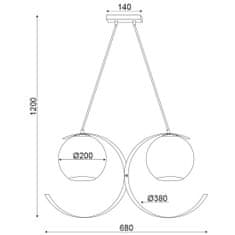 ACA ACA Lighting Decor závesné svietidlo DCR17502P