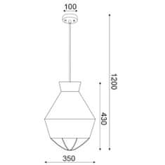 ACA ACA Lighting Decor závesné svietidlo V371961PB