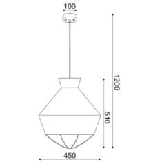 ACA ACA Lighting Decor závesné svietidlo V371963PB