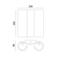 ACA ACA Lighting Gypsum nástenné sadrové svietidlo G85604W