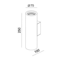 ACA ACA Lighting Gypsum nástenné sadrové svietidlo G85092W