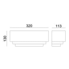 ACA ACA Lighting Gypsum nástenné sadrové svietidlo G85541W