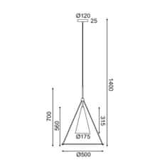 ACA ACA Lighting Avantgarde závesné svietidlo HM281P50WB