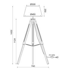 ACA ACA Lighting Floor a amp; Table stojanové svietidlo TF17701FBBB