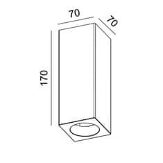 ACA ACA Lighting Gypsum stropné sádrové svietidlo G95201C