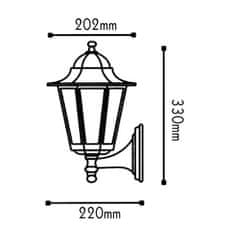 ACA ACA Lighting Garden lantern vonkajšie nástenné svietidlo HI6021V