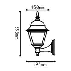 ACA ACA Lighting Garden lantern vonkajšie nástenné svietidlo HI6041R