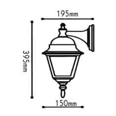 ACA ACA Lighting Garden lantern vonkajšie nástenné svietidlo HI6042R