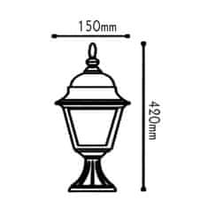 ACA ACA Lighting Garden lantern vonkajšie stojacie svietidlo HI6043V