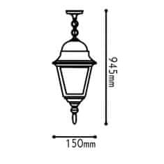 ACA ACA Lighting Garden lantern vonkajšie závesné svietidlo HI6045GB