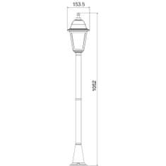 ACA ACA Lighting Garden Pole vonkajšie svietidlo PLGP5B