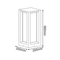 ACA ACA Lighting Garden Pole vonkajšie svietidlo MK039B-560