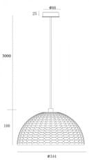 Light Impressions VÝPREDAJ VZORKY Deko-Light závesné svietidlo Basket II 220-240V AC/50-60Hz E27 1x max. 40,00 W biela 342143