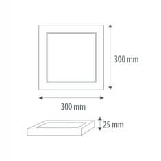 Mlight vstavané a prisadené svietidlo Downlight RAINBOW hranaté biela 18W / 25W IP44 stmievateľné 3000K / 4000K / 6000K