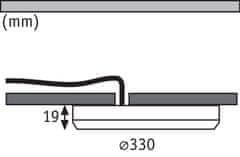 Paulmann Paulmann LED vstavané svietidlo Cover-it kruhové 330mm, 22W 4000K biela mat Panel pre vstavanú aj povrchovú montáž s 953.90 95390