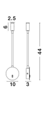 Nova Luce Nova Luce Nástenná LED diódové čítacie lampička Jaco - 3 W LED, čierna NV 8140322