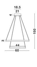 Nova Luce Nova Luce Originálne závesné LED svietidlo Leon v luxusnom zlatom designu NV 8100281