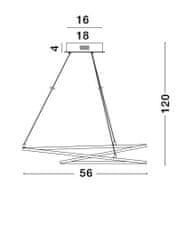 Nova Luce Nova Luce Originálne závesné LED svietidlo Viareggio v elegantnom chrómovom dizajne NV 8101201