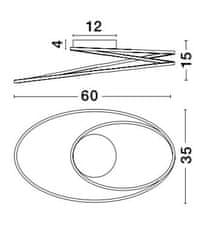 Nova Luce Nova Luce Originálne stropné LED svietidlo Viarregio v elegantnom chrómovom dizajne NV 8101203