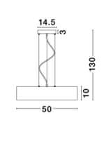 Nova Luce Nova Luce Moderné závesné svietidlo FINEZZA v troch farebných prevedeniach - 3 x 10 W, priemer. 500 mm, matná čierna NV 550401