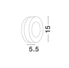 Nova Luce Nova Luce Elegantné kruhové nástenné svietidlo TUNE - 9 W, 620 lm, 3000 K, bielo-čierna NV 9529713