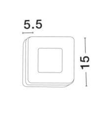 Nova Luce Nova Luce Vonkajšie hranaté nástenné svietidlo TUNE - 9 W, 620 lm, 3000 K, biele NV 9529720