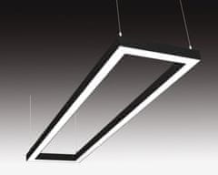 SEC SEC Stropné alebo závesné LED svietidlo s priamym osvetlením WEGA-FRAME2-DA-DIM-DALI, 50 W, čierna, 886 x 330 x 50 mm, 3000 K, 6640 lm 322-B-105-01-02-SP