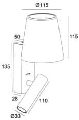 Light Impressions Deko-Light nástenné prisadené svietidlo Alwa I 220-240V AC / 50-60Hz 3,50 W 3000 K 200 lm 110 biela RAL 9016 341228