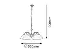 Rabalux Rabalux luster Regina E14 5x MAX 40W bronzová 8175