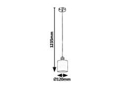 Rabalux Rabalux závesné svietidlo Natina E14 1x MAX 25W hnedá 5013