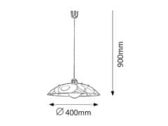 Rabalux Rabalux závesné svietidlo Jolly E27 1x MAX 60W biela vzorovaná 1864