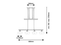 Rabalux Rabalux závesné svietidlo Sorina E14 4x MAX 40W patinovaná mosadz 3917