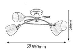 Rabalux Rabalux stropné svietidlo Amy E14 4x MAX 60W chrómová 2598
