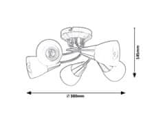 Rabalux Rabalux stropné svietidlo Connor E14 5x MAX 40W saténová chrómová 5691