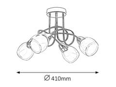 Rabalux Rabalux stropné svietidlo Dave E14 4x MAX 40W chrómová 6083