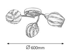 Rabalux Rabalux stropné svietidlo Danila E27 3x MAX 60W chrómová 2969
