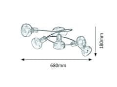 Rabalux Rabalux stropné svietidlo Holly E14 5x MAX 40W antická zlatá 5552