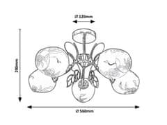 Rabalux Rabalux stropné svietidlo Fauna E27 5x MAX 40W zlatá 5099