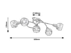 Rabalux Rabalux stropné svietidlo Tamara E14 5x MAX 40W chrómová 5349