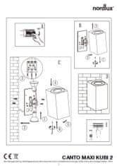 NORDLUX NORDLUX vonkajšie nástenné svietidlo Canto Maxi Kubi 2 2x28W GU10 biela číra 49731001