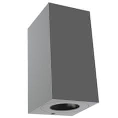 NORDLUX NORDLUX vonkajšie nástenné svietidlo Canto Maxi Kubi 2 2x28W GU10 šedá číra 49731010