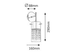 Rabalux Rabalux nástenné svietidlo Waterfall E14 1x MAX 40W chrómová 6449