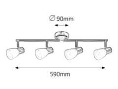 Rabalux Rabalux bodové svietidlo Gavin E14 4x MAX 40W saténová chrómová 6489