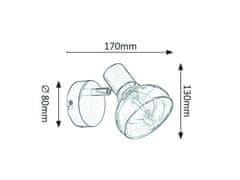 Rabalux Rabalux bodové svietidlo Holly E14 1x MAX 40W antická zlatá 5546