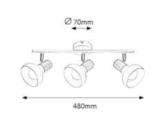 Rabalux Rabalux bodové svietidlo Holly E14 3x MAX 40W biela 5945